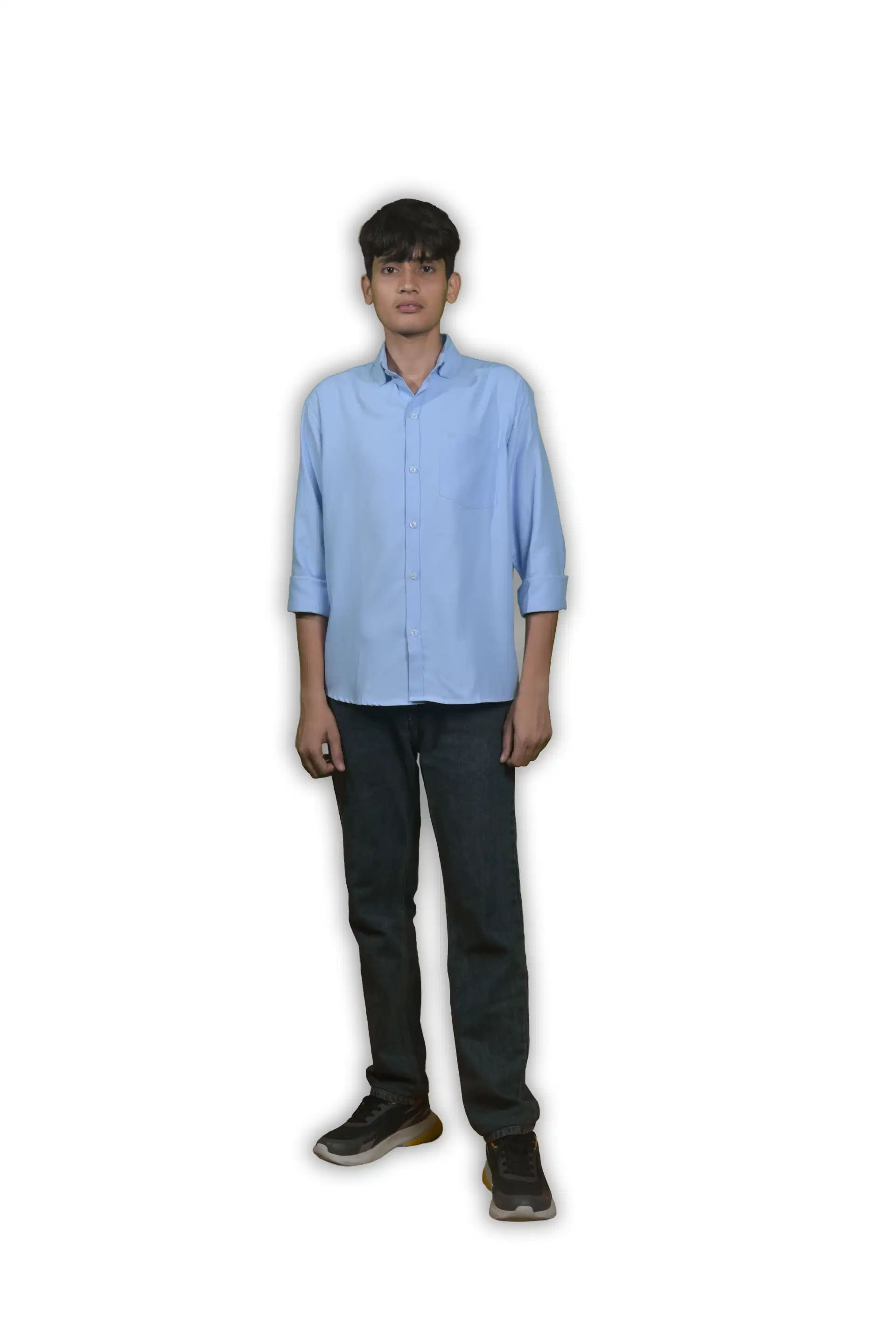 Drimcot Men's Solid Slim Fit Oxford Shirt-M - Image 2